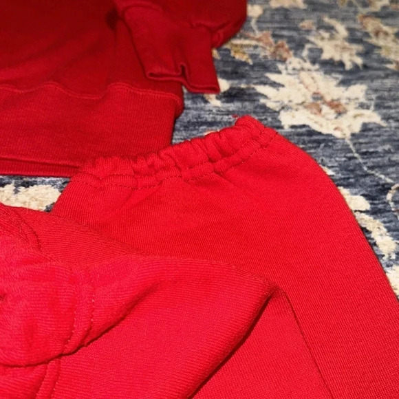 2pc Vintage Jerzees Walt Disney Red Mickey Mouse Jogging Sweater Pant Set LG - Picture 16 of 16